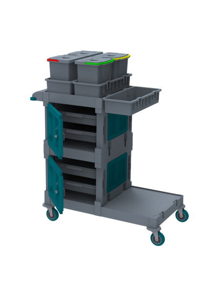 AC2307 Alfacart Hospital Cleaning Trolley