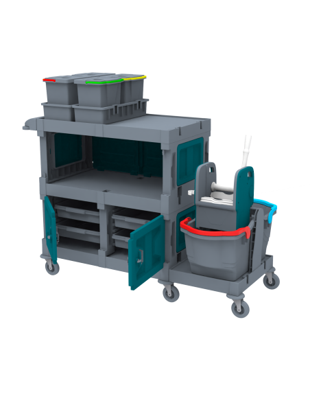 AC2329 Alfacart Hospital Cleaning Trolley