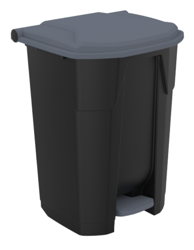 UTP376 WHEELIE PEDAL BIN - 70 LT BLACK