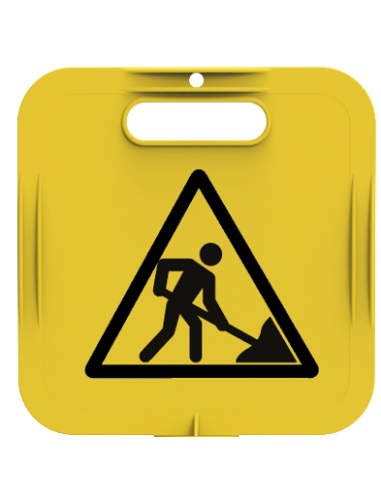 UTP071 Warnschild-Aufsatz für Kegel 26x26 cm (Arbeiten im Gange)