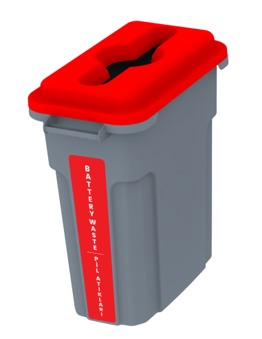UTP403 BATTERY RECYCLING BIN WITH FLAT LID 70 LT