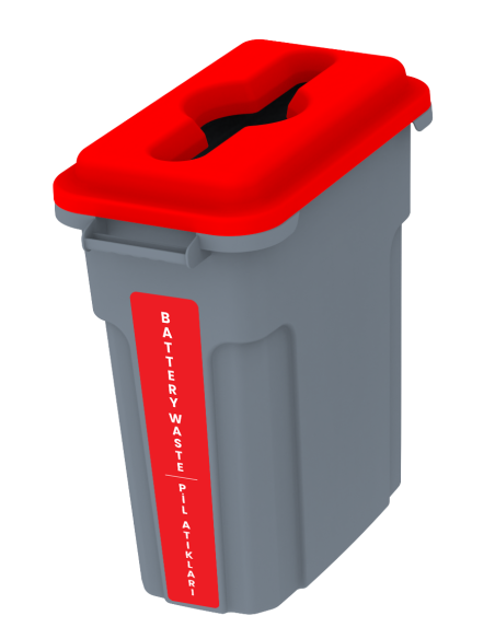 UTP403 BATTERY RECYCLING BIN WITH FLAT LID 70 LT